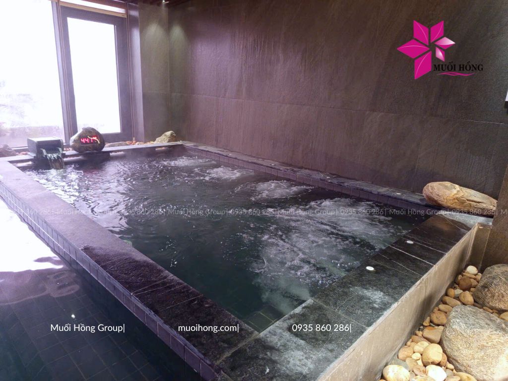 Lắp đặt bể ngâm Onsen Thiên Ý Spa