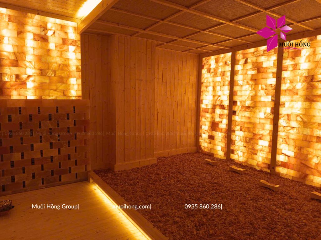 Thi công phòng xông hơi đá muối Thiên Ý Spa