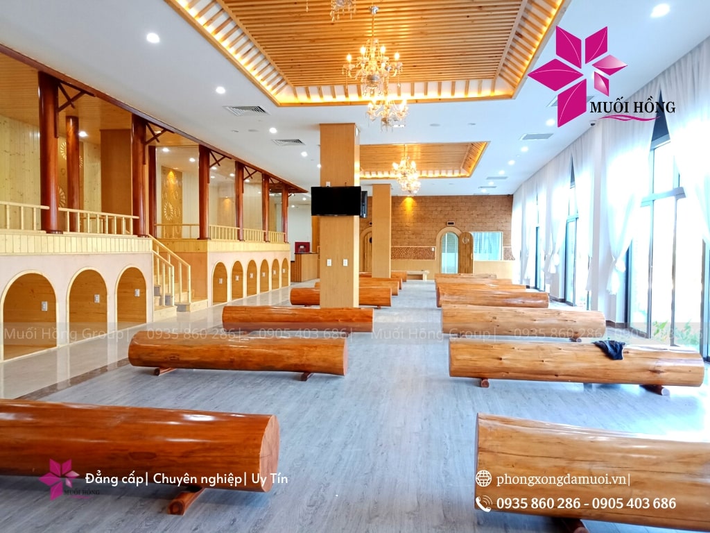 Xây dựng Jjim Jil Bang nội thất gỗ nhập khẩu